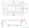 Besco Aria Plus 170x70cm wanna prostokątna z uchwytami #WAA-170-PU